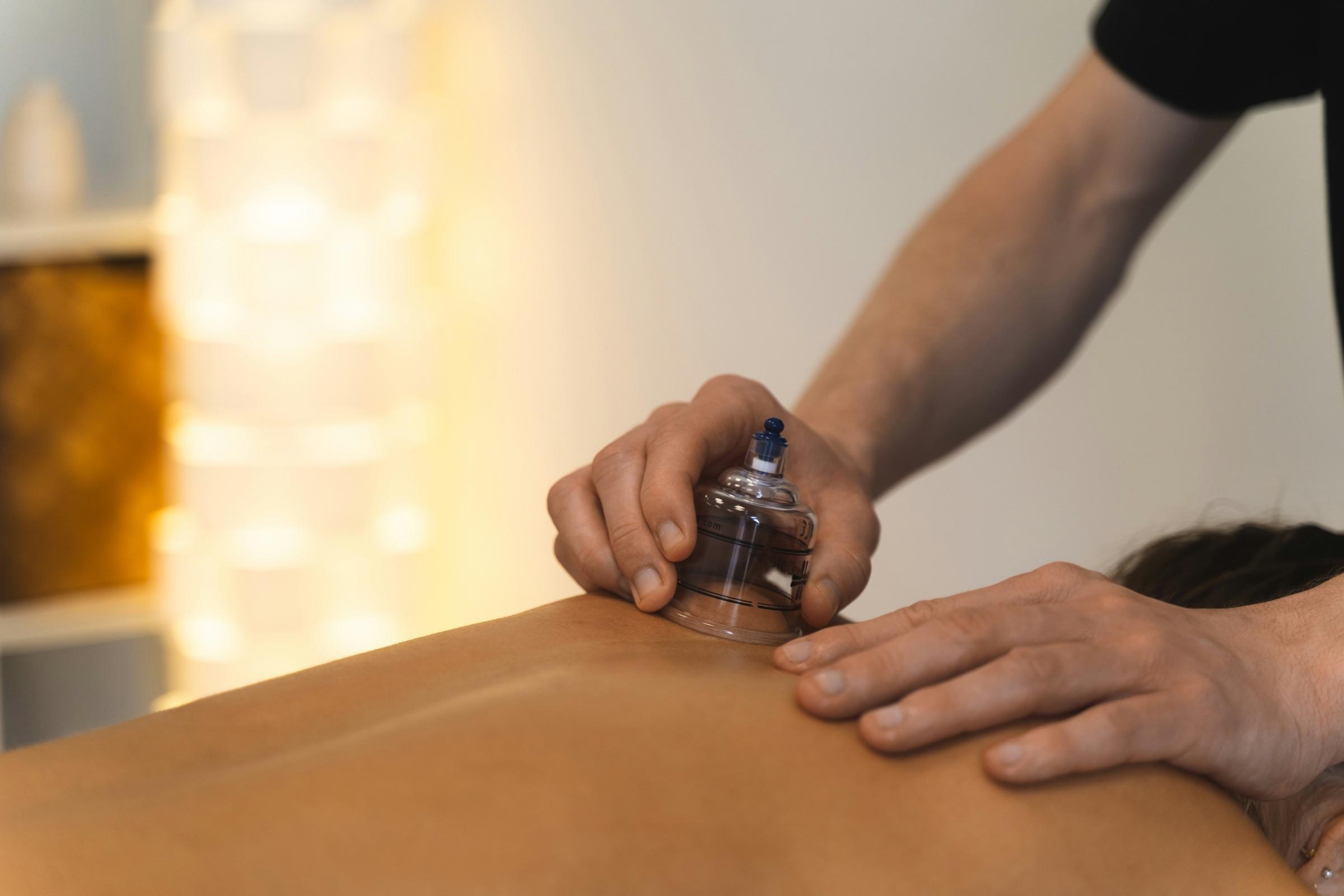 Myofascial Cupping and Massage treatment at Aurelian Massage, Bath city centre
